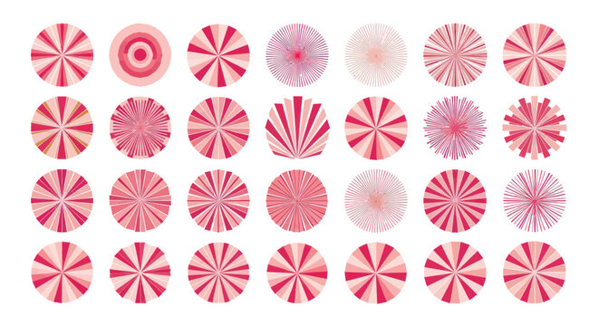 Pink and white peppermint candy pieces.
