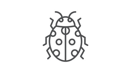 Geometric ladybug line illustration for logo design. © ZAHZI