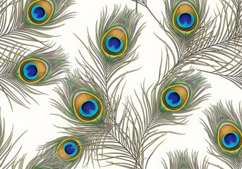 Obraz premium Peacock feather background