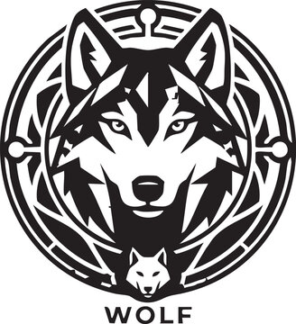 wolf head vector
