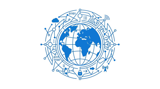 Global Network Technology: Digital Earth Connectivity and Data Transfer