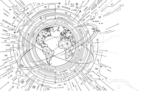 Global Network Technology: Digital Earth Connections, Circuits, and Data Flow