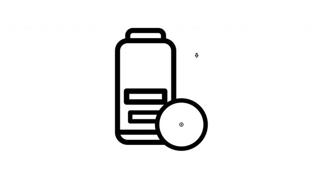 battery low minimalist stroke animation