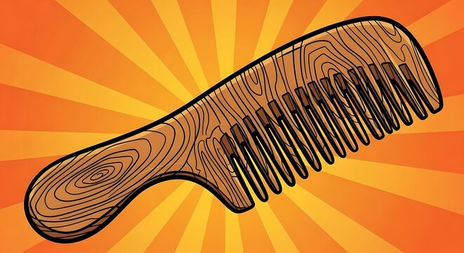 Wooden Comb on Burst.