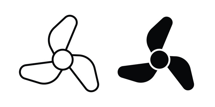 Boat screw icon vector. Simple flat symbol. editable strokes