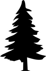 Obraz premium Pine Tree Silhouette: Evergreen Icon