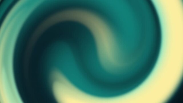 Abstract loopable motion background featuring a smooth spiral liquid swirl with dark teal, cyan, and gold gradient colors.