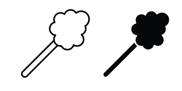 Cotton Candy icon vector. Simple flat symbol. editable strokes