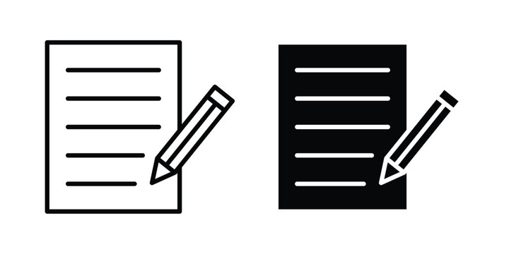 Declarations icon vector. Simple flat symbol. editable strokes