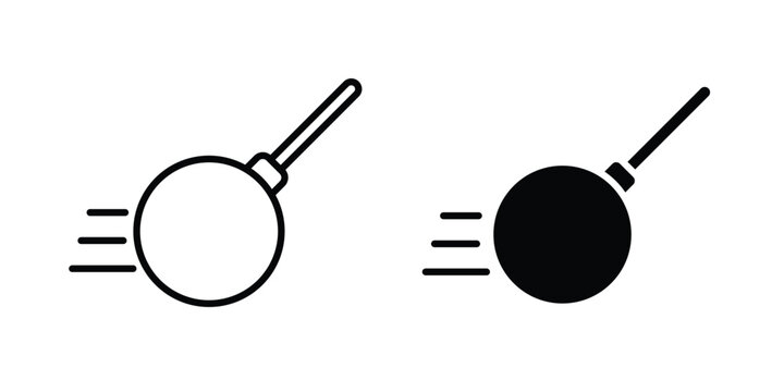 Demolition ball icon vector. Simple flat symbol. editable strokes