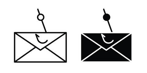 Email phishing icon vector. Simple flat symbol. editable strokes © Annimo