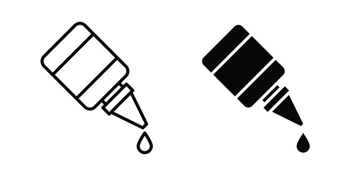 eye drop icon vector. Simple flat symbol. editable strokes