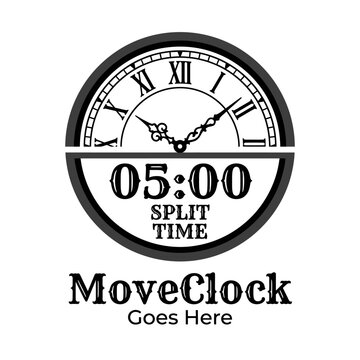 Creative time-tracking icon featuring both classic clock hands and a digital readout. Suitable for productivity apps, logistics companies, fitness trackers, or time management consultancy services.