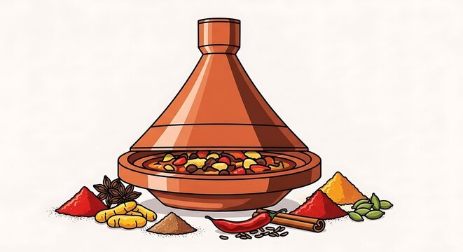 Tagine Dish with Spices.