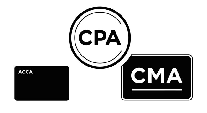 CPA, CMA, ACCA Certification Logos - Accounting Professional Credentials