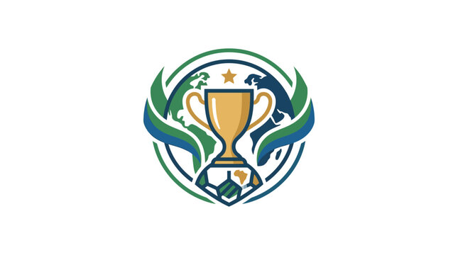 Trophy Cup Award Symbol Graphic Emblem.