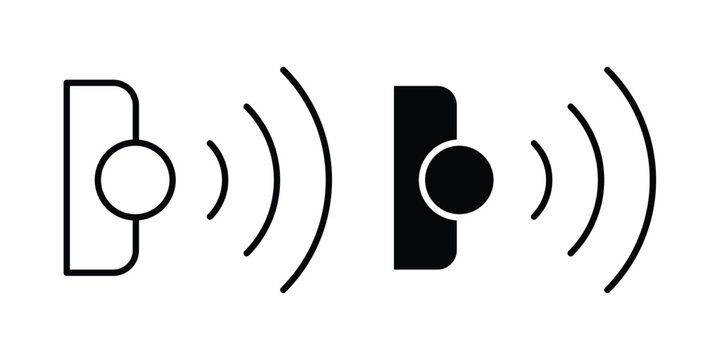 Sensor icon vector. Simple flat symbol. editable strokes