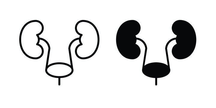 Urology icon vector. Simple flat symbol. editable strokes