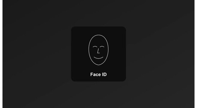 Face id biometric authentication scanning animation