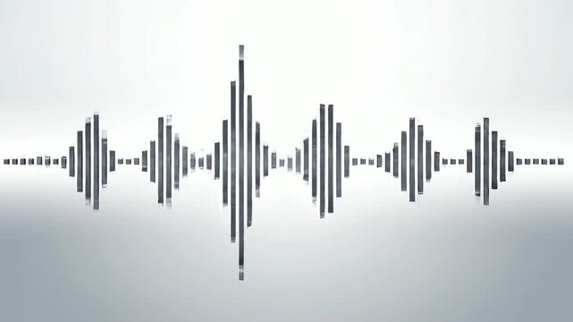Sound wave pattern on gray background.