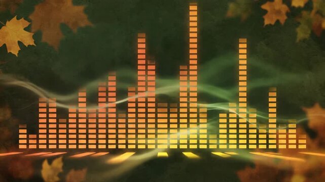 Sound wave music equalizer display.