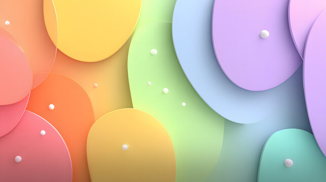 Pastel candy color background, abstract , 2D flat illustration, constructivism, no shadow, no gradation cute, Digital art