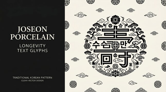 Korean pattern calligraphy logo design with traditional symbols calligraphy traditional cultural