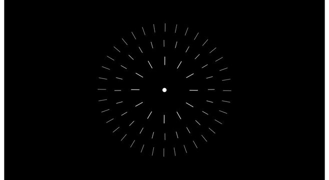 Minimalist radial pulse animation: abstract geometric animation