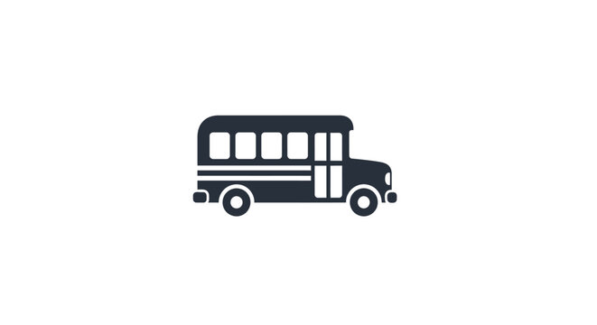 Black and white school bus vehicle.