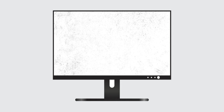 4K TV flat screen lcd or oled, plasma, realistic illustration, White blank monitor mockup. eps10
