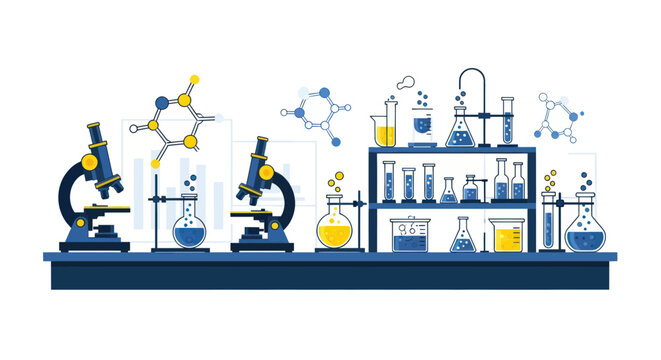 Laboratory equipment for science experiments.