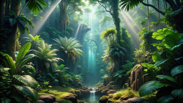 Exploring the mysterious depths of a dark jungle
