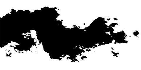 Vector illustration of a detailed silhouette of a woman standing against a textured map of Europe outlining countries and borders for geography and travel design © MdKefaitUllah