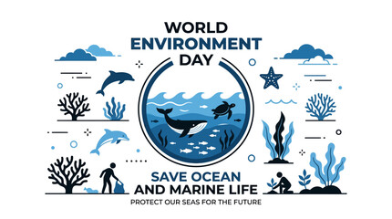 World Environment Day: Save Ocean Marine Life - Protect Seas Future © Selasa