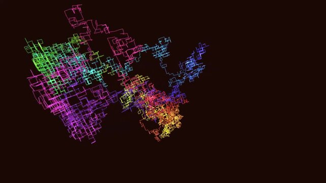 geometric fractal hilbert curve 3d