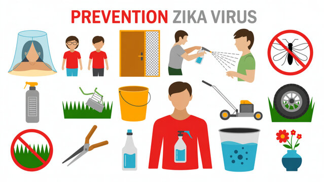 Mosquito borne diseases infographic dengue Zika malaria with Kenya map vector illustration for healthcare awareness and tropical disease prevention design