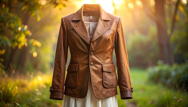 Leather jacket outdoors