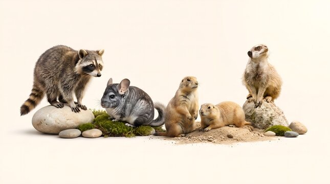 Adorable Group of Small Animals Together