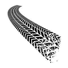 Black Drift Car Tire Tracks Skid Marks Racing Road Texture Overlay © sachintha