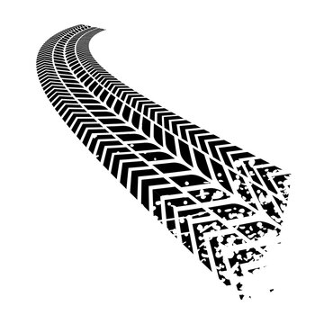Black Drift Car Tire Tracks Skid Marks Racing Road Texture Overlay
