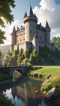 Majestic castle by water (2)