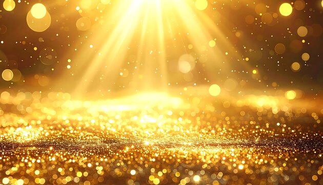 Golden Light Shining Brightly Sparkling.