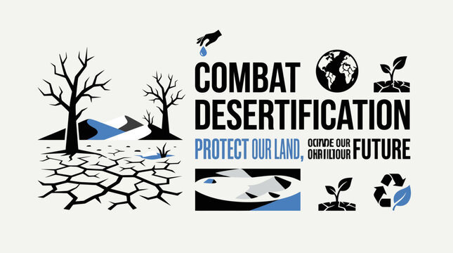 Combat Desertification Protect Our Land Future Earth Climate Change