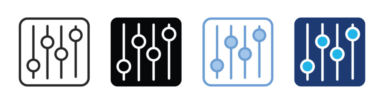 Volume control icon set multiple style collection