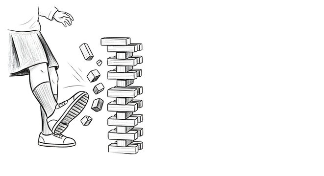 Person struggling under a pile of falling books and devices.