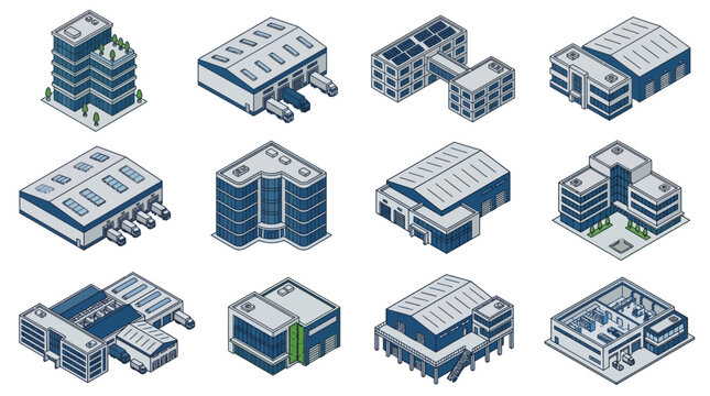 Collection of computer server buildings.