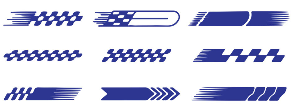 Race Car Decal Collection, Angled Checkered Patterns, Finish Line Graphics, Speed Stripes, Dynamic Motorsport Labels, and Sport Tuning Stickers for High-Performance