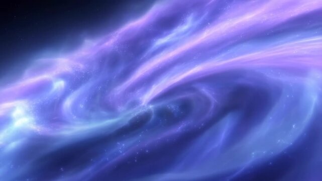 Swirling Cosmic Nebula with Vibrant Violet and Deep Blue Hues in Space Featuring Galaxy, Abstract, Ethereal with Surreal and Digital Art Elements For
