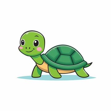 Cute cartoon turtle illustration
