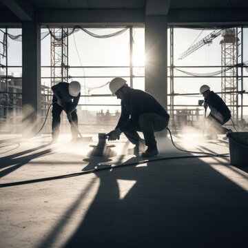 Constructing The Modern Metropolis: Laborers Hard At Work Under The Sun's Gaze